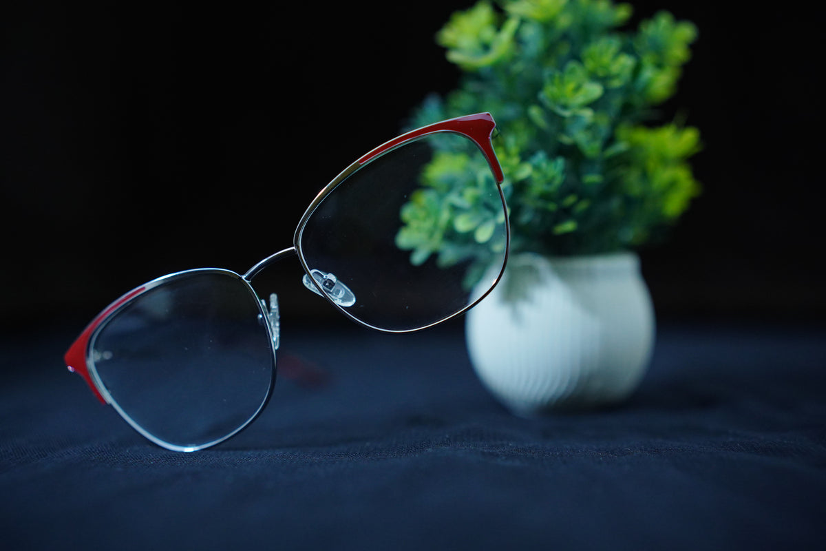 Metal Fancy Red Selver