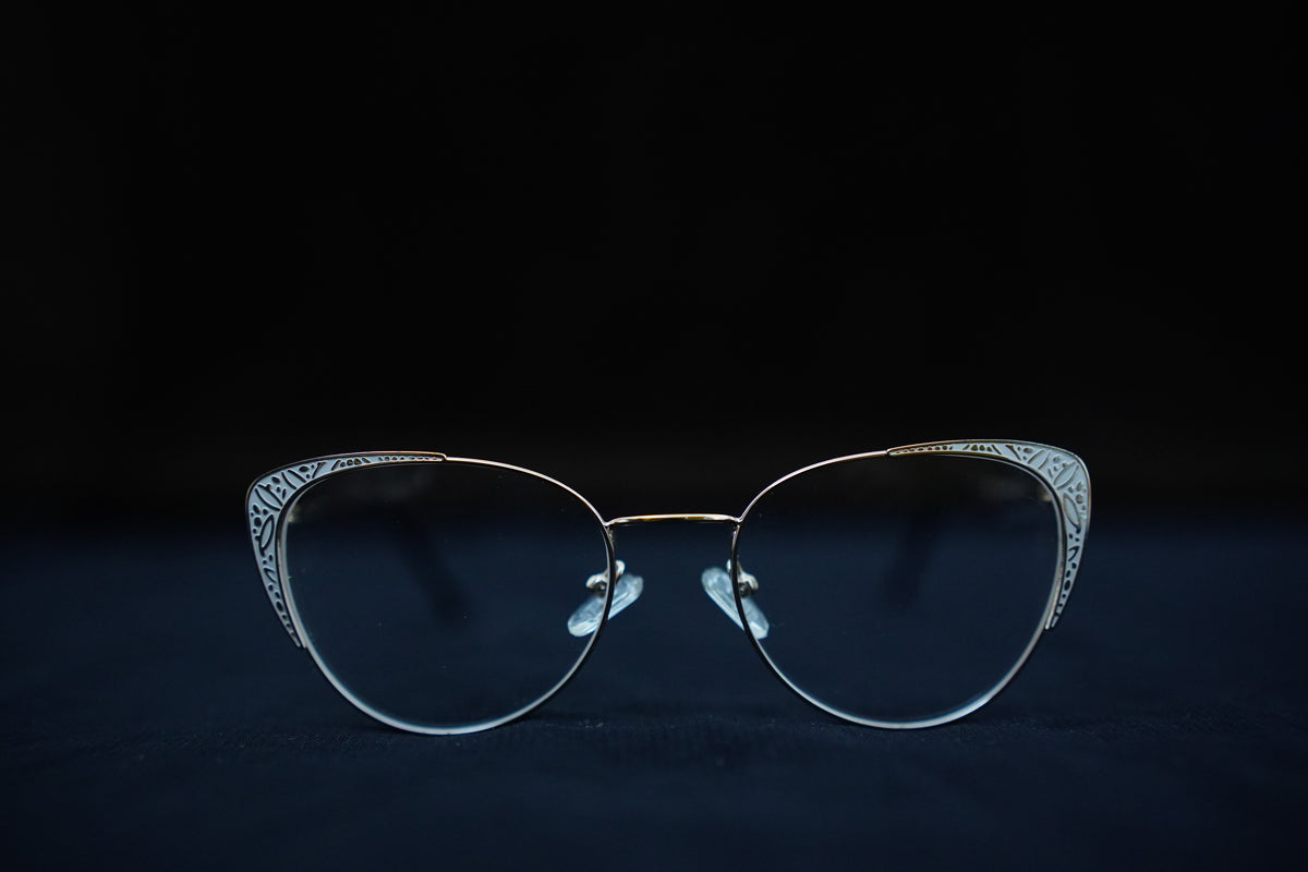 Cat Eye Wight Black Gold