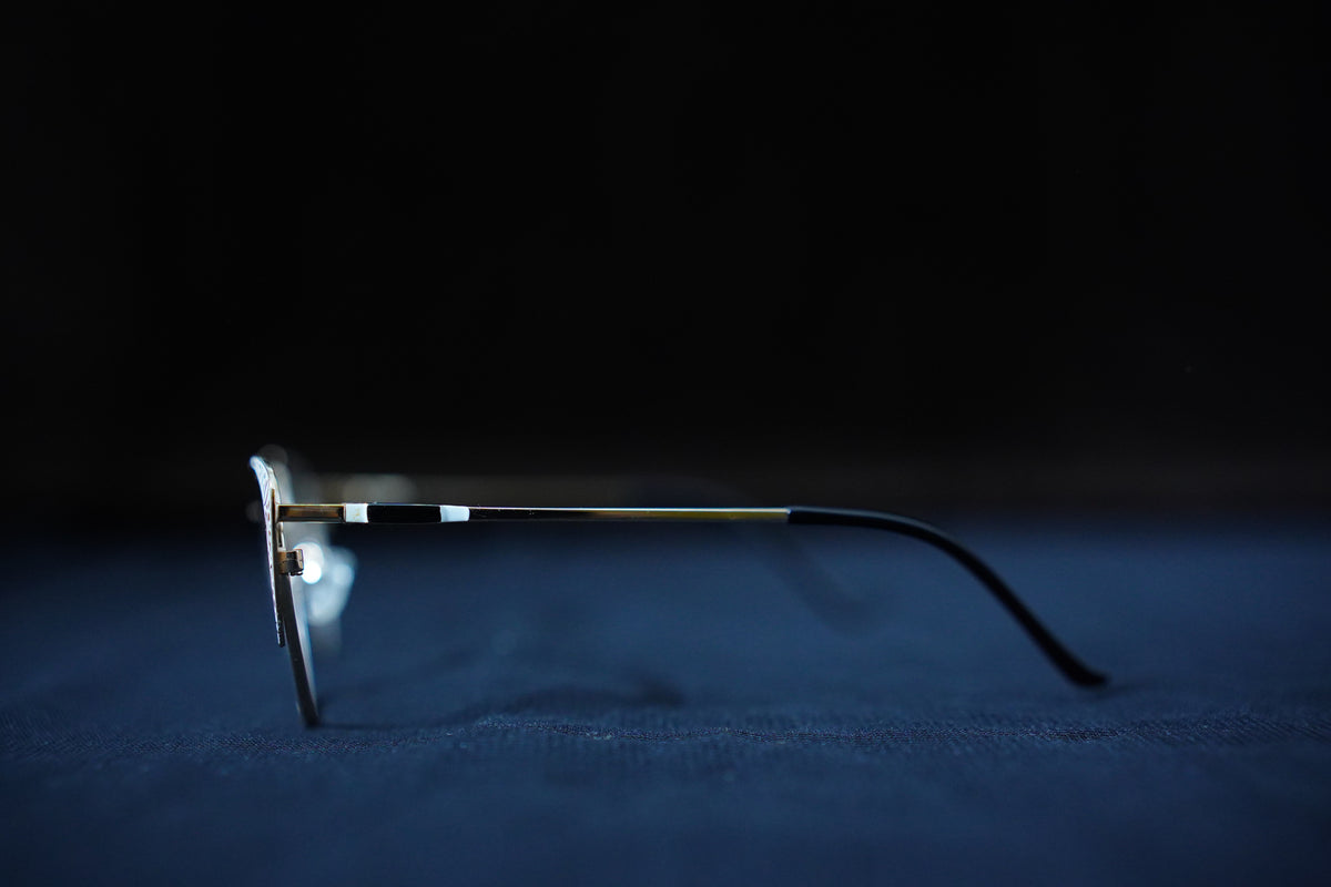 Cat Eye Wight Black Gold