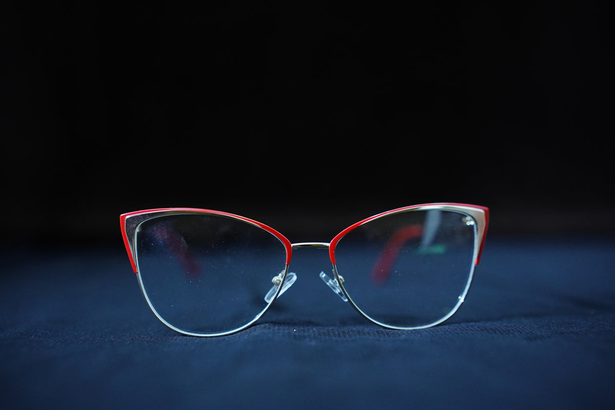 Metal Fancy RedGold Cat Eye